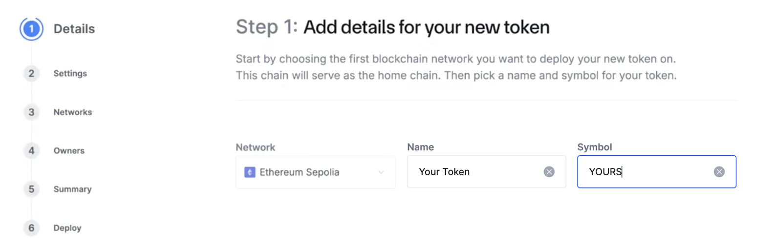 Naming your new token